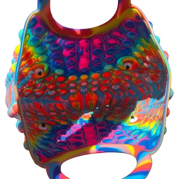 Rainbow Fidget Fashion Bag Fidget Purse Tote Bubble Pop handbag Alexis Greenberg - Picture 9 of 10